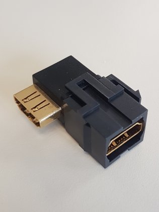 Connecteur HDMI coudé à encastrer