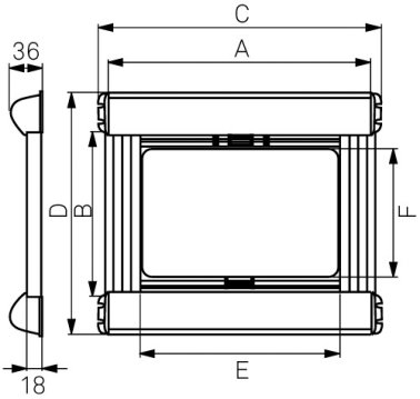 Store roulant pour baies 900 x 500