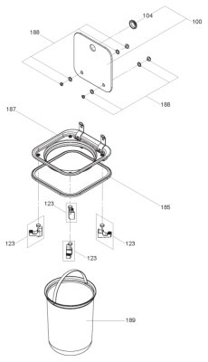 DOMETIC : Conteneur à déchets avec couvercle en verre