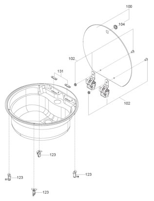 DOMETIC : Évier rond avec couvercle en verre (VA7000)